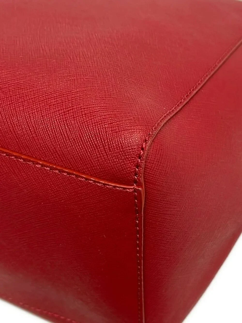 TORY BURCH Bordeaux Leather Shoulder Bag